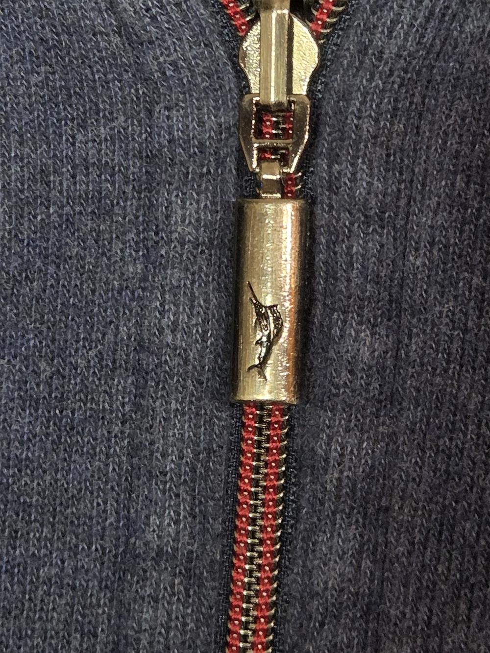 Tommy Bahama Navy Blue Zip-Front Vest - Picture 4 of 6